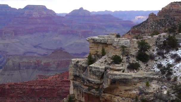 Vista Panorâmica Vale Rio Rochas Vermelhas Parque Nacional Grand Canyon — Vídeo de Stock