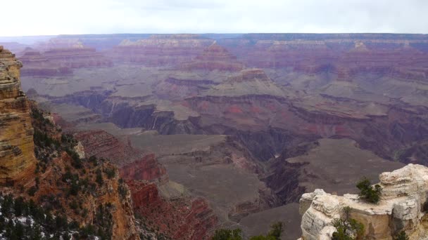Vista Panorâmica Vale Rio Rochas Vermelhas Parque Nacional Grand Canyon — Vídeo de Stock