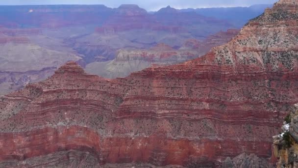 Blick Auf Das Flusstal Und Die Roten Felsen Grand Canyon — Stockvideo