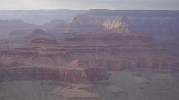 Panoramic View River Valley Red Rocks Grand Canyon National Park — Stock Video