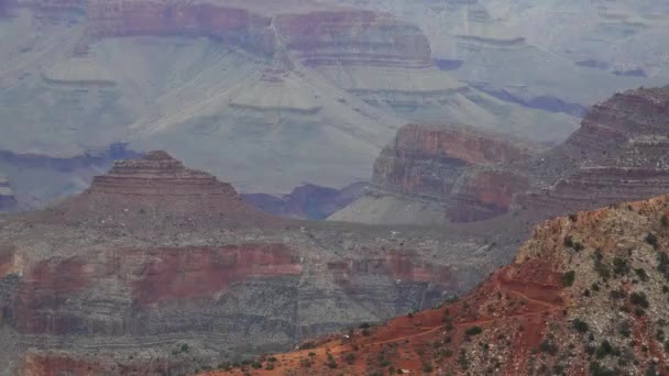 Panorámás Kilátás Nyílik Folyóra Völgy Vörös Sziklák Grand Canyon Nemzeti — Stock videók