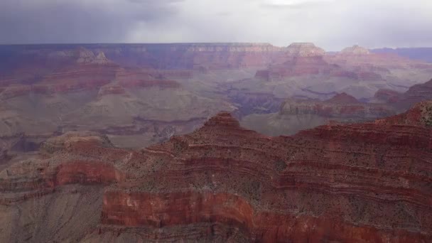 Vista Panorámica Del Valle Del Río Rocas Rojas Grand Canyon — Vídeo de stock
