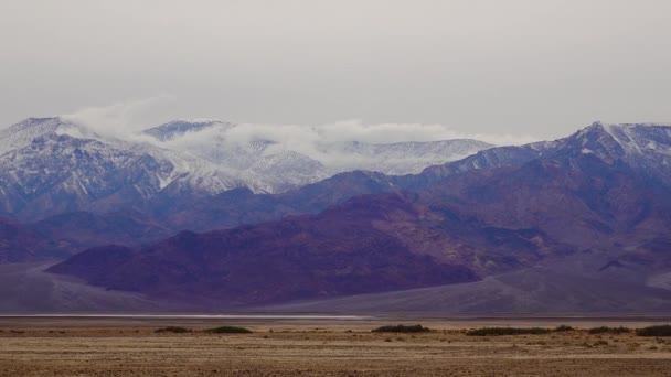 Гори Сьєрра Невада Снігу Національному Парку Долина Смерті — стокове відео