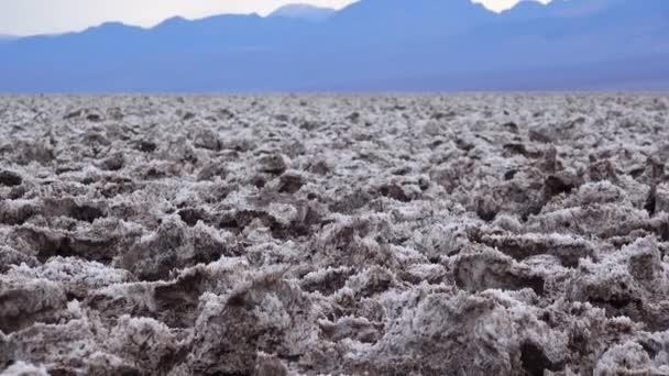Pohled Solné Byty Kotlinách Národní Park Death Valley Údolí Smrti — Stock video