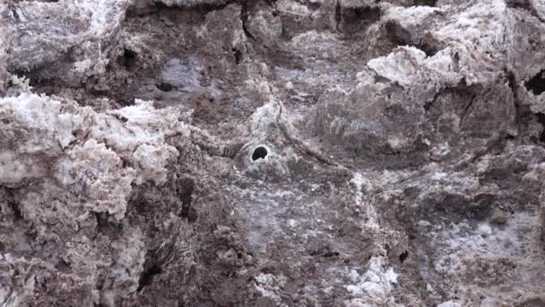 Utsikt Över Bassängens Saltlägenheter Death Valley National Park Death Valley — Stockvideo