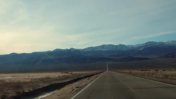 Strada Verso Orizzonte Nella Death Valley Usa — Video Stock