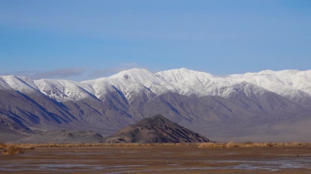 雪中的内华达山脉位于死亡谷国家公园 — 图库视频影像