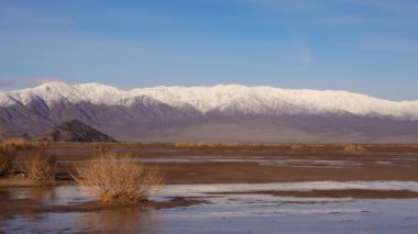 Sierra Nevada Dağları Ölüm Vadisi Ulusal Parkı 'nda Kar Altında