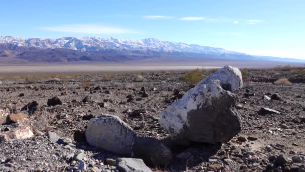 Góry Sierra Nevada Śniegu Parku Narodowym Dolina Śmierci — Wideo stockowe
