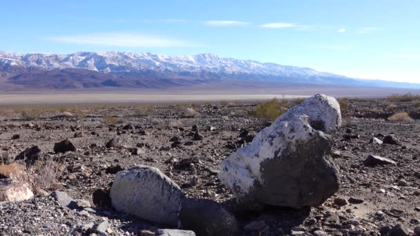 Sierra Nevada Mountains Snow Death Valley National Park — Stock Video