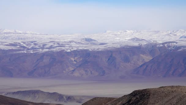 Sierra Nevada Mountains Snow Death Valley National Park — Stock Video