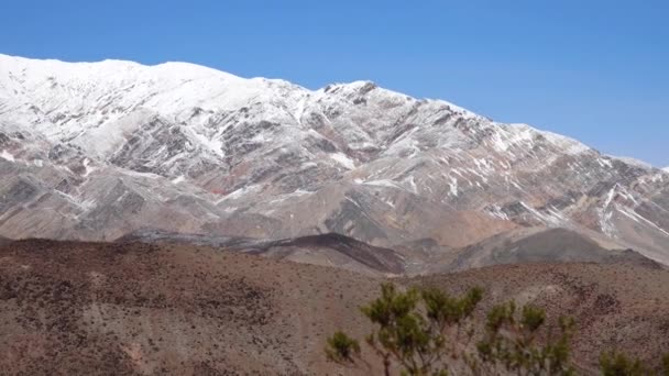 Sierra Nevada Gebergte Sneeuw Bij Death Valley National Park — Stockvideo