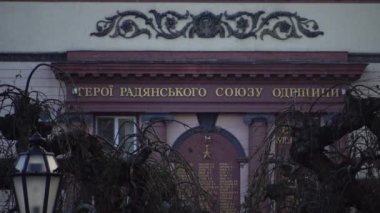 Ukrayna, ODESSA - 03 Ocak 2019: Anıt. Sovyetler Birliği Kahramanları Anıtı Odessa Bölgesi