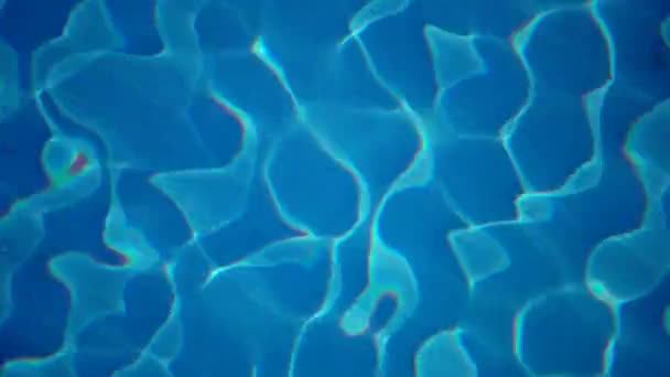 Acqua Piscina Luce Del Sole Riflette Onde Riflessione Abbagliamento Sole — Video Stock