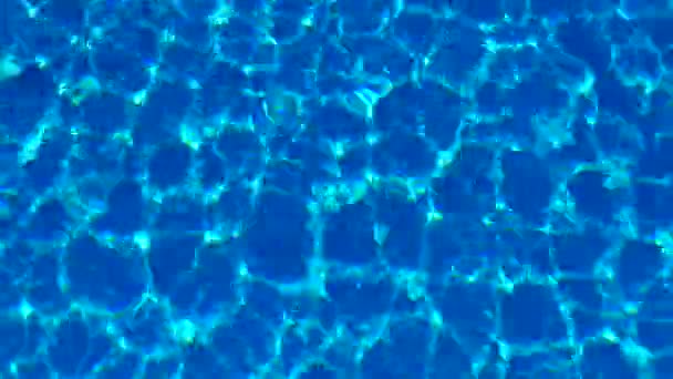 Eau Dans Piscine Lumière Soleil Est Réfléchie Les Vagues Réflexion — Video