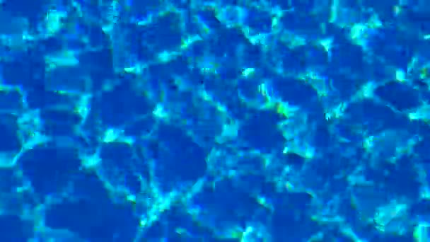 Eau Dans Piscine Lumière Soleil Est Réfléchie Les Vagues Réflexion — Video