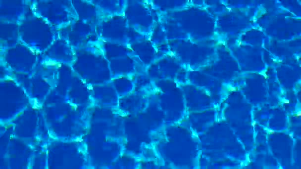 Eau Dans Piscine Lumière Soleil Est Réfléchie Les Vagues Réflexion — Video