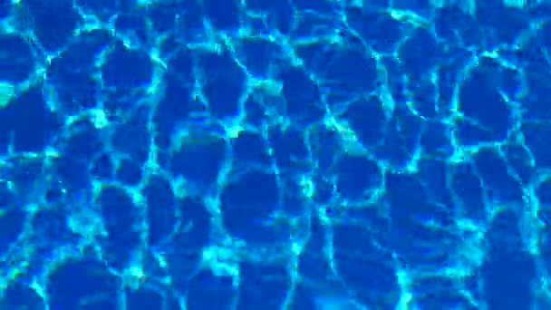 Eau Dans Piscine Lumière Soleil Est Réfléchie Les Vagues Réflexion — Video