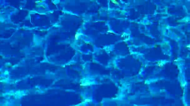 Wasser Pool Sonnenlicht Wird Reflektiert Wellen Spiegelung Und Blendung Sonneneinstrahlung — Stockvideo