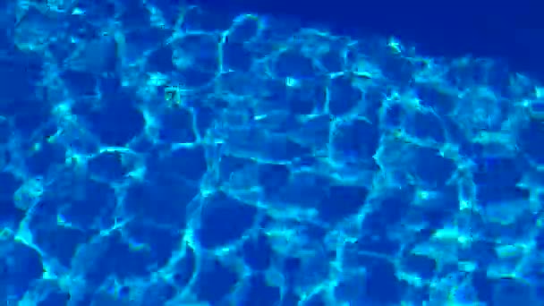 Eau Dans Piscine Lumière Soleil Est Réfléchie Les Vagues Réflexion — Video