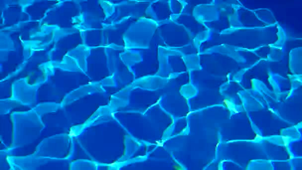 Eau Dans Piscine Lumière Soleil Est Réfléchie Les Vagues Réflexion — Video