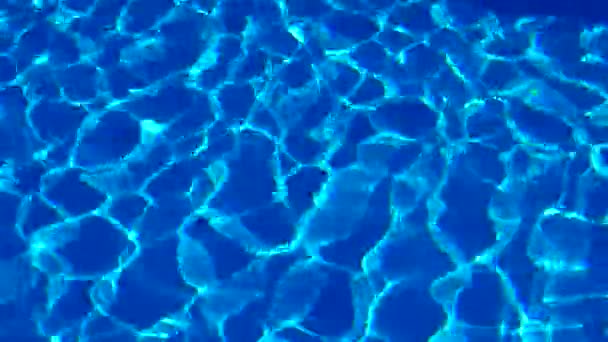 Eau Dans Piscine Lumière Soleil Est Réfléchie Les Vagues Réflexion — Video