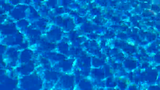 Eau Dans Piscine Lumière Soleil Est Réfléchie Les Vagues Réflexion — Video