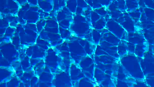 Eau Dans Piscine Lumière Soleil Est Réfléchie Les Vagues Réflexion — Video