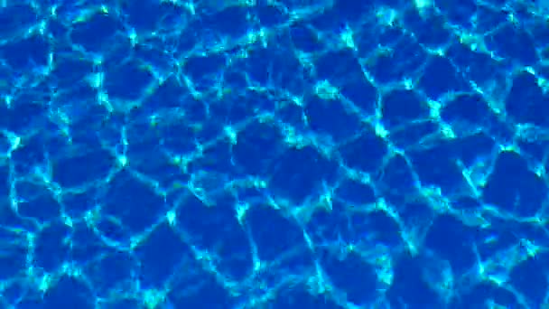 Eau Dans Piscine Lumière Soleil Est Réfléchie Les Vagues Réflexion — Video