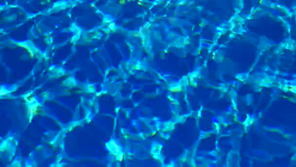 Eau Dans Piscine Lumière Soleil Est Réfléchie Les Vagues Réflexion — Video