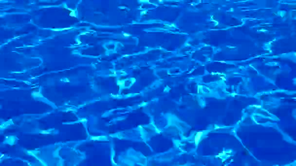 Havuzda Var Güneş Işığı Yansıyor Dalgalar Yansıma Parlama Güneş Havuzdaki — Stok video