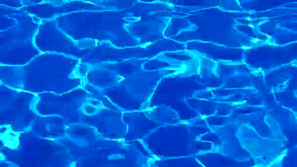 Νερό Στην Πισίνα Φως Του Ήλιου Αντανακλάται Κύματα Αντανάκλαση Και — Αρχείο Βίντεο