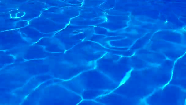 Wasser Pool Sonnenlicht Wird Reflektiert Wellen Spiegelung Und Blendung Sonneneinstrahlung — Stockvideo