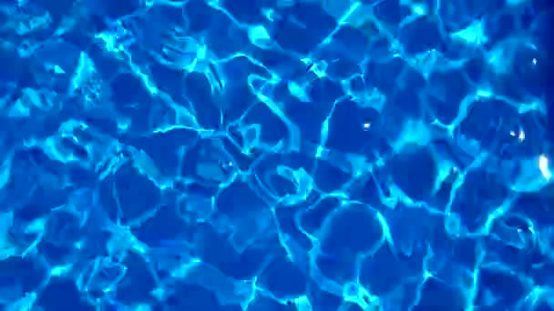 Schittering Van Zon Reflectie Van Zonnestralen Het Water Het Zwembad — Stockvideo