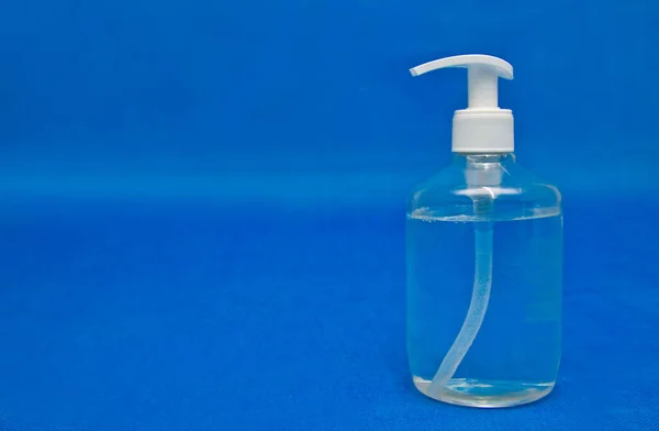 Bouteille Antiseptique Une Bouteille Désinfectant Pour Les Mains Désinfectant Pour — Photo