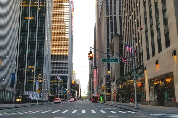 New York Verenigde Staten April 2020 Verlaten Straten Van Centraal — Stockfoto