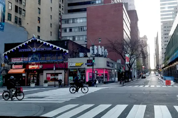 New York Verenigde Staten April 2020 Verlaten Straten Van Centraal — Stockfoto