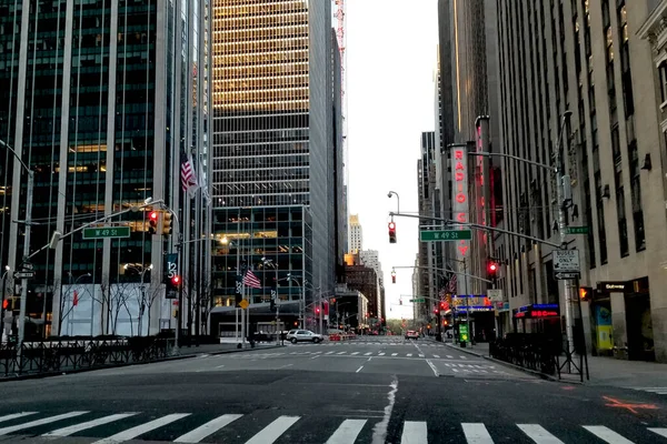 New York Verenigde Staten April 2020 Verlaten Straten Van Centraal — Stockfoto