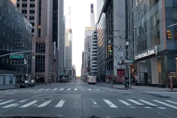 New York Verenigde Staten April 2020 Verlaten Straten Van Centraal — Stockfoto