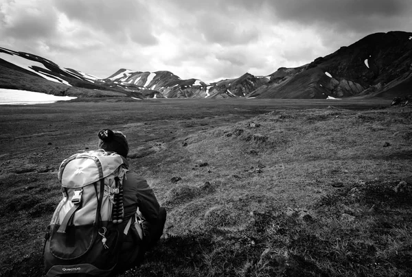 アイスランドでのハイキング — ストック写真
