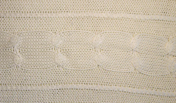 Textura de lână tricotată albă. Model tricotat — Fotografie, imagine de stoc