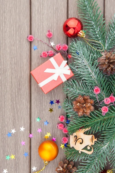 Noel Hediyelik ve dekorasyon kırmızı — Stok fotoğraf