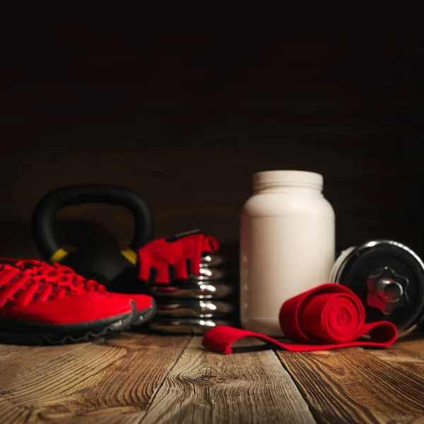 Rozmazaný obraz Sport fitness kulturistika zdravého životního stylu a w — Stock fotografie