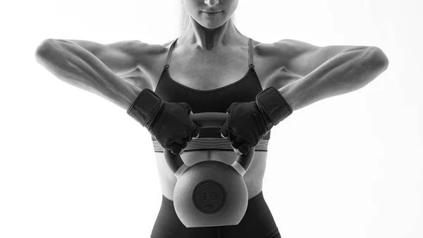 Fitness femme séance d'entraînement — Photo