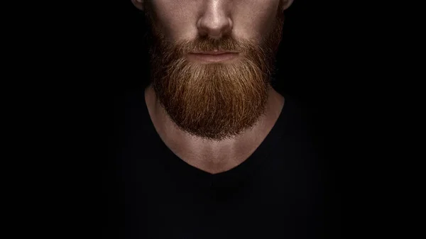 Длинная борода и усы бородатого человека — стоковое фото