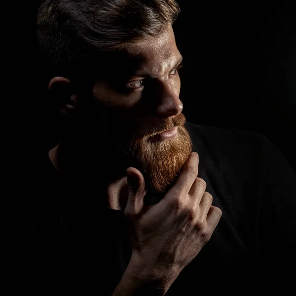 Brutal bearded man portrait — Stock Photo, Image