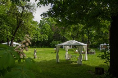 bir tablo ayarı ile park Teras restoranda.