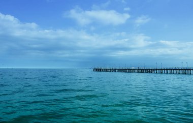 Yalnız gemi denizde. Geminin denizde transtortation için. 