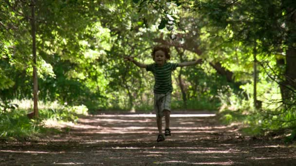Criança Joyfully Run to Meet — Vídeo de Stock