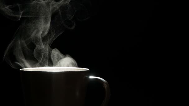 简单的蒸汽杯茶 — 图库视频影像